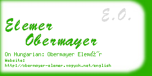 elemer obermayer business card